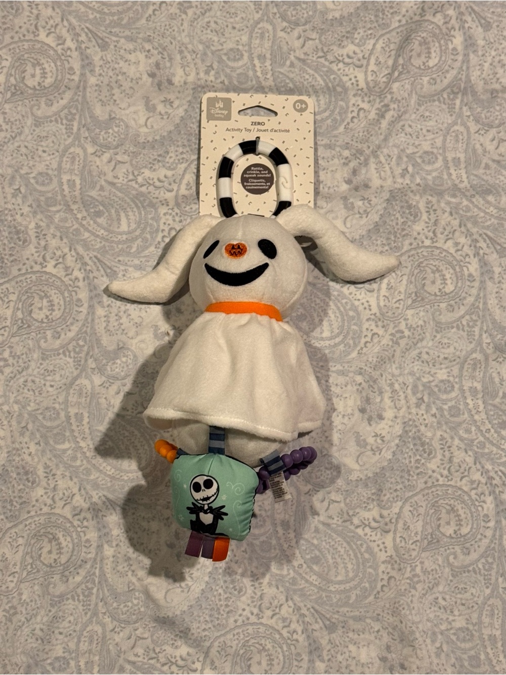 Disney The Nightmare Before Christmas Zero Infant  Sensory Attachable Toy